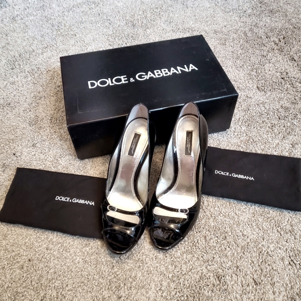Dolce & Gabbana Black Patent leather heels